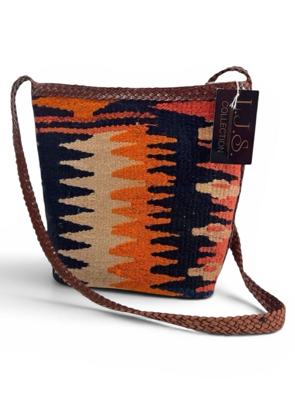 L.J.S Collection Hand Woven Kilim Bucket Bag